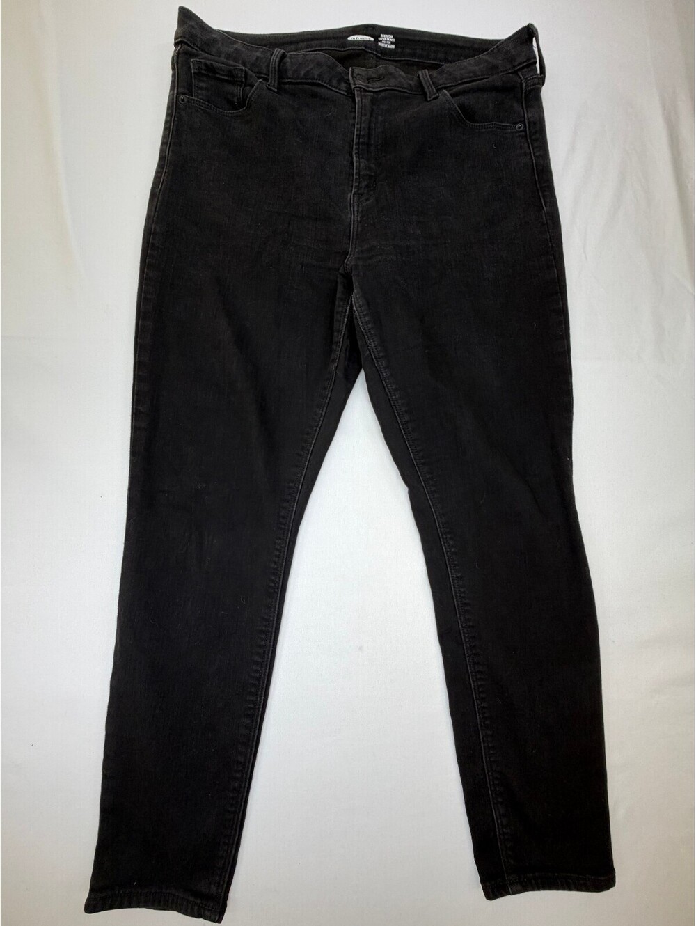 Old Navy Women's Rockstar Super Skinny Jeans High Rise Stretch Size 35 Black